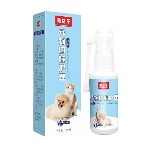 Hunde-Atemerfrischer, Hunde-Atem-Erfrischer, Hygiene-Hundespray, Mundreinigungsspray, Hunde-Erfrischer-Spray, 30 ml, effektive Formel gegen schlechten Atem, einfach zu verwendendes Spray für Hunde und von Sulxyi