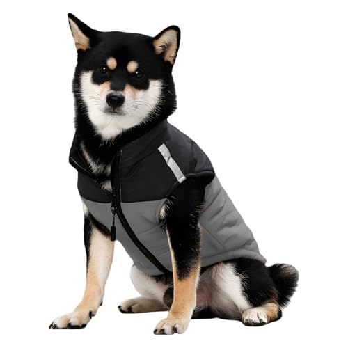 Hunde-Wintermantel, Winter-Hundejacke - Hundewestenbekleidung,Warme Hundeweste, Winddichte Hunde-Schneeanzugweste, dick für kaltes Winterwetter von Sulxyi