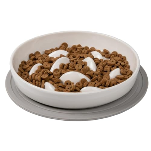 Katzen-Slow Feeder, Puzzle Feeder Bowl, Slow Feeding Katzennapf, Interaktiver Katzennapf, Slow Feeder Hundenapf, lustiges Puzzle-Design, No-Spill-Technologie und Anti-Schling-Funktion für Welpen von Sulxyi