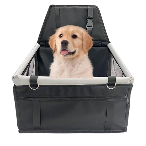 Katzenautossitz, Haustierwagensitz - Wasserdichtes Oxford -Stoffhundautoat für kleine Hunde | Verstellbare Schnalle, Cat Travel Accessoires, waschbarer Welpe -Reisesicherheitsbett von Sulxyi