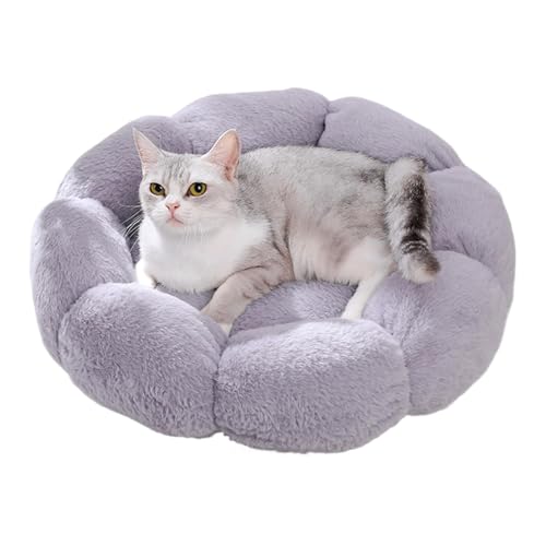 Katzenbett in Blumenform, waschbares Katzennest, Plüsch-Katzenbett, weiche Katzenbetten, runde Katzenbetten, bezauberndes blumenförmiges Design, weicher und plüschiger Stoff für kleine Katzen und von Sulxyi