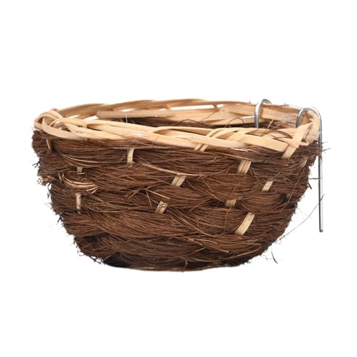 Natural Bird Nest, Bird Tent, Hummingbird House, Woven Nest, Artificial Birds Nest, Hand Woven Craftsmanship Lightweight and Easy to Hangg for Budgie Cockatiel Parakeet Lovebird Small Birds von Sulxyi