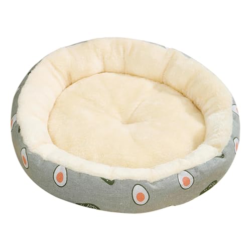 Round Pet Bed, Pet Sleeping Bed, Plush Dog Cushion Bed, Cat Bed, Round Plush Dog Beds, Stylish Cozy and Plush Comfort Machine Washable for Easy Care for Puppy and Kitten von Sulxyi