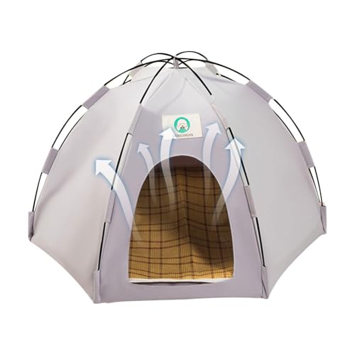 Tragbares Haustierzelt, wasserdichtes Hundehaus, Outdoor-Hundezelt, geräumiges Design, 58 x 50 x 36 cm, wasserdichtes Oxford-Gewebe, atmungsaktive Netz-Einsätze, einfach aufzubauen, für drinnen und von Sulxyi