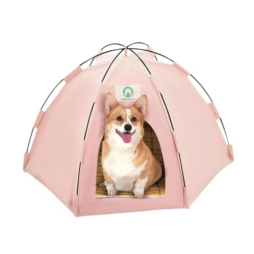 Tragbares Haustierzelt, wasserdichtes Hundehaus, Outdoor-Hundezelt, geräumiges Design, 58 x 50 x 36 cm, wasserdichtes Oxford-Gewebe, atmungsaktive Netz-Einsätze, einfach aufzubauen, für drinnen und von Sulxyi