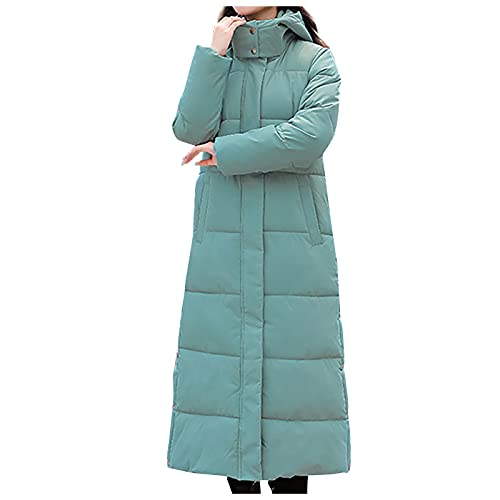 SumLeiter Damen Daunenjacke Winterjacke Lang Winter Daunenmantel Steppmantel Mode Winter Puffer Mantel Winter Warm Parka Puffer Mantel Overcoat Elegant Pufferjacke Steppjacke Oversized Kapuzenjacke von SumLeiter