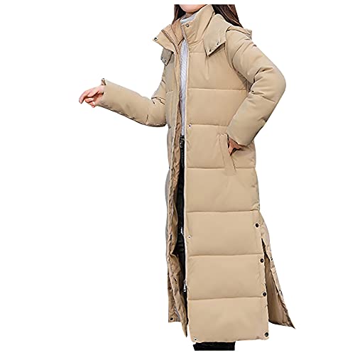 SumLeiter Damen Daunenjacke Winterjacke Lang Winter Daunenmantel Steppmantel Mode Winter Puffer Mantel Winter Warm Parka Puffer Mantel Overcoat Elegant Pufferjacke Steppjacke Oversized Kapuzenjacke von SumLeiter