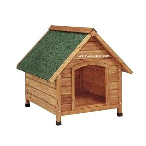 Hundehütte aus Holz für mittelgroße Hunde auf 2 Gewässern. Maßnahmen EXT. 78 x 88 x 81 cm, Int. 59 x 64 x 68 cm große Langlebigkeit und. Hergestellt in Spanien. von Suministros Infantes