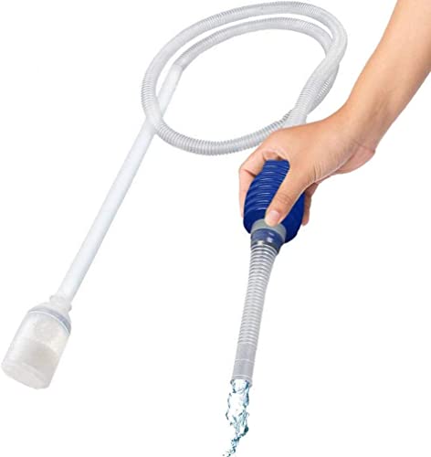 SunGrow Aquarium-Kiesreiniger Vakuum, Siphon-Pumpe, Aquarium-Wasserwechsler, Tankreiniger, Siphonreinigung und Wasserwechsel-Werkzeug-Set mit Grundierungsbirne, Aquarium-Zubehör, 165,1 cm von SunGrow