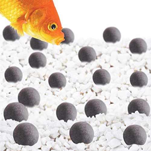 SunGrow Mineralsteine für tropische Fische, 30 + Mineralien stärken Schuppen, verbessern die Fischfarbe, kalziumreiche, graue Steine für Süßwassertank, optimale Balance, 30 Stück von SunGrow