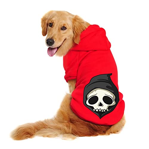 Halloween-Horror-Hundepullover Haustier-Kostüm-Kostüm-Haustier-Pullover Hundemantel Rücken (Red, 9XL) von Sundaylike life