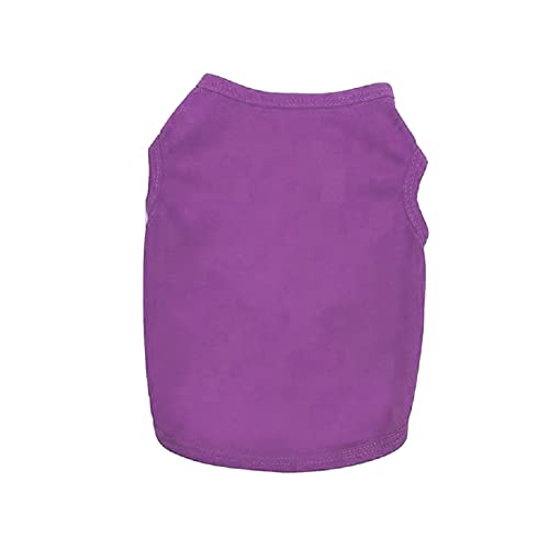 Sundaylike life Haustier-Weste Hundeweste Baumwolle einfarbige Hundeweste Sommer-Haustier-Hundekleidung Zubehör Online Shop (Purple, 4XL) von Sundaylike life