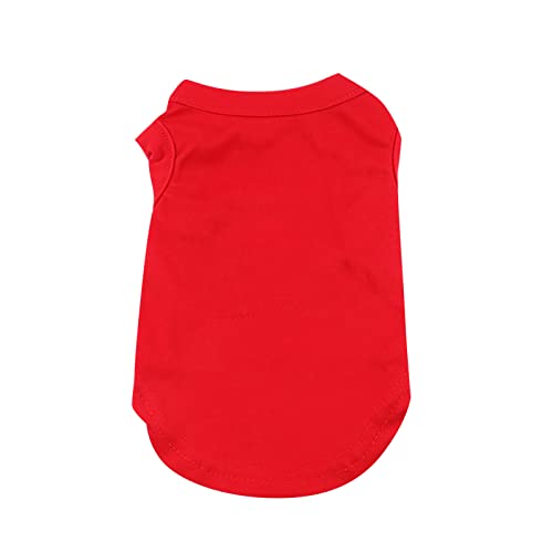 Sundaylike life Haustier-Weste Hundeweste Baumwolle einfarbige Hundeweste Sommer-Haustier-Hundekleidung Zubehör Online Shop (Red, 2XL) von Sundaylike life