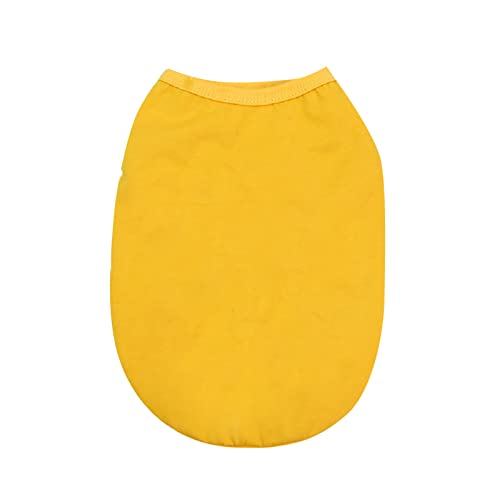 Sundaylike life Haustier-Weste Hundeweste Baumwolle einfarbige Hundeweste Sommer-Haustier-Hundekleidung Zubehör Online Shop (Yellow, 5XL) von Sundaylike life