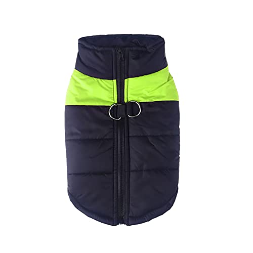 Haustierbedarf Hundebekleidung Herbst Winter Hundebaumwollweste Outdoor wasserdichte Hundejacke Skianzug Hundemantel Mit Geschirr Öffnung (Green, 2XL) von Sundaylike life