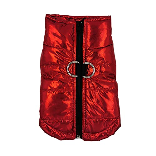 Haustierbedarf Hundebekleidung Herbst Winter Hundebaumwollweste Outdoor wasserdichte Hundejacke Skianzug Hundemantel Mit Geschirr Öffnung (Red, 3XL) von Sundaylike life