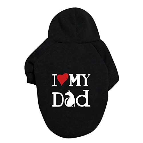 Puppy Fall for Small Fleece Boy Winter Dogs Hoodie - Warmer Hundepullover mit Tasche Medium Mädchenkleidung Haustierkleidung Hundepulli Aus Altem Pulli (1219DEZB-Black, 6XL) von Sundaylike life