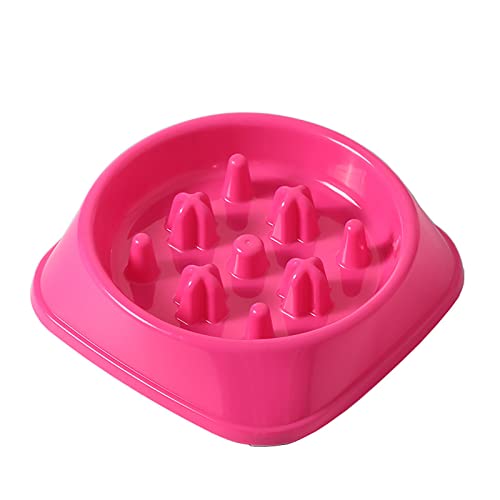 Slow Feeders Hundenapf Pet Slow Feeders Plate Maze Interactive Dog Puzzle Funs Feeders Bloats Stop Bowl Non Toxics Anti Chokings Glasschüssel Mit Deckel Mikrowelle (Hot Pink, One Size) von Sundaylike life