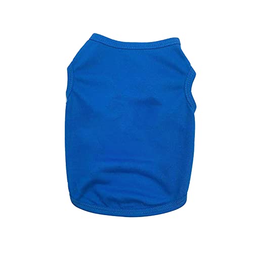 Sundaylike life Haustier-Weste Hundeweste Baumwolle einfarbige Hundeweste Sommer-Haustier-Hundekleidung Zubehör Online Shop (Blue, 2XL) von Sundaylike life