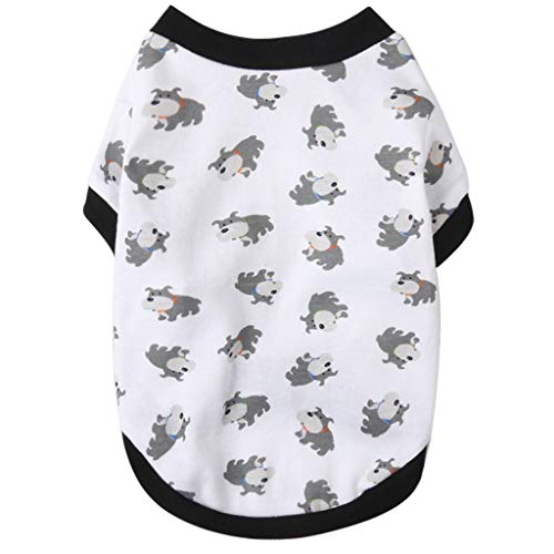 Sundaylike life Haustierkleidung Herbst und Winter Hundekleidung gestreifte Hauskleidung Pullis Für Kleine Hunde (0227DEZA-White, L) von Sundaylike life