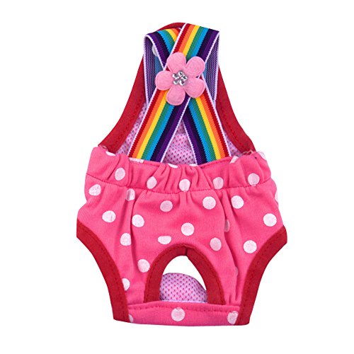 Sundaylike life Physiologische Hosen für Regenbogenhunde, atmungsaktive Haustierunterwäsche aus Baumwolle Hundepullover 70 cm (Hot pink, M) von Sundaylike life