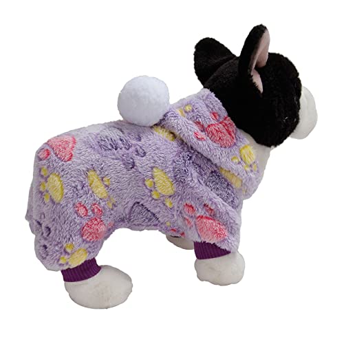 Und Haustier-Fall-Winter-mit Kapuze Hundekleidung Flanell-Katzen-Haustierkleidung Hundepullover Für Chihuahua (Purple, M) von Sundaylike life