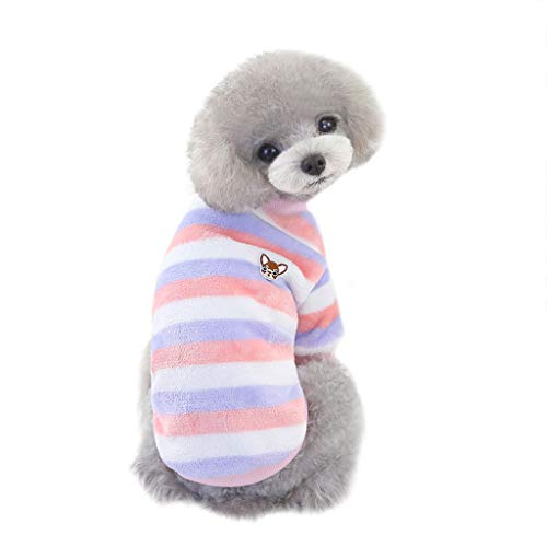 Warme Herbst- und Winter-Hundekleidung aus Regenbogen-Fleece für Haustiere Winter Pullover Hund (Pink, XXL) von Sundaylike life