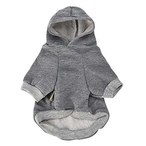 Welpe Kostüm Hundemischung Baumwollkleidung Tiere kleine T-Shirt Mode Tierkleidung Hundepullover Mit Geschirr (Grey, XS) von Sundaylike life