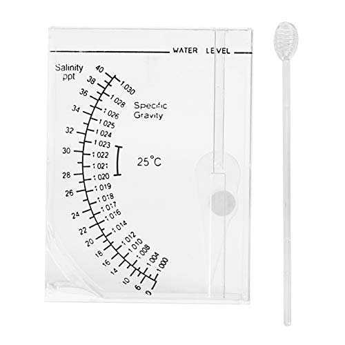 Sunicon Meerwasser-Salzgehalt-Messgerät, genaues Meer-Hydrometer, Aquarium-Marine-Salzgehalt-Messgerät, Aquarium-Salzgehalt-Messgerät für Korallenfische, Aquakultur, quadratische von Sunicon