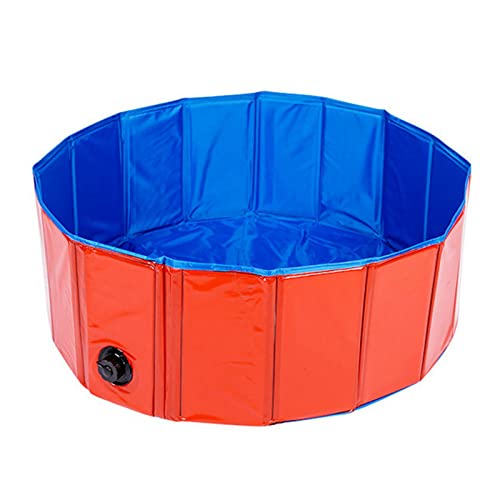 Sunisfa Klappbarer Pool, Tragbarer Hundepool, Rund, Verdicktes PVC, Haustier-Badewanne Kindergartenkinder, Familienkinder von Sunisfa