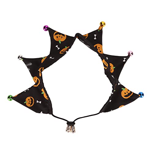 Verstellbares Kürbis-Halloween-Hundehalsband, Polyester-Haustierhalstuch für Kleine Bis Mittelgroße Hunde, Katzen und Kaninchen, Weicher und Bequemer Halsumfang von 20–39 cm, für von Sunisfa