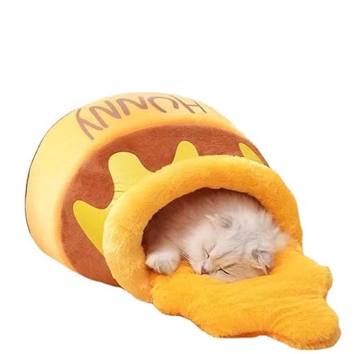 Sunknight Honey Pot Katzenbett - Bequemes Memory Foam Haustiermöbel mit abnehmbarem Kissen - Stilvolles und waschbares Katzenbett für kleine Katzen und Rassen L von Sunknight