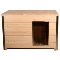 SunnyDogs Holz-Hundehütte mit 30 mm Isolierung und Flachdach, naturbelassen, 116,5 x 78 x SunnyDogs Holz-Hundehütte mit 30 mm Isolierung und Flachdach, naturbelassen, 116,5 x 78 x von SunnyDogs