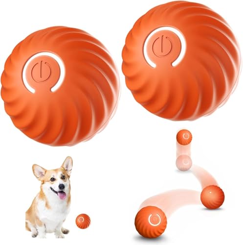 2 Stück Selbstrollender Ball Hund,Ball Interaktives Hundespielzeug Ball,Wicked Ball Hund,Interaktives Hundespielzeug Ball,Interaktives Hunde Ball Spielzeug für langeweile drinnen draußen von Sunshine smile