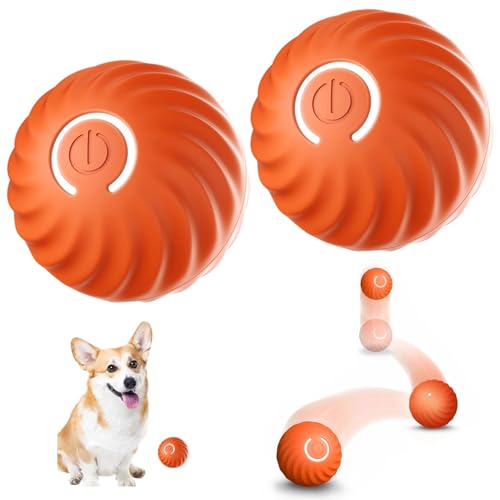 2 Stück Selbstrollender Ball Hund,Hundespielzeug interaktiv,Wicked Ball Hund,Interaktives Hundespielzeug Ball,Interaktives Hunde Ball Spielzeug für langeweile drinnen draußen von Sunshine smile