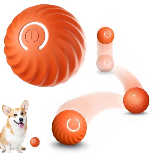 Ball Interaktives Hundespielzeug Ball,Selbstrollender Ball Hund,Wicked Ball Hund,Interaktives Hundespielzeug Ball,Interaktives Hunde Ball Spielzeug,Strapazierfähiger Automatisch Rollender Ball von Sunshine smile