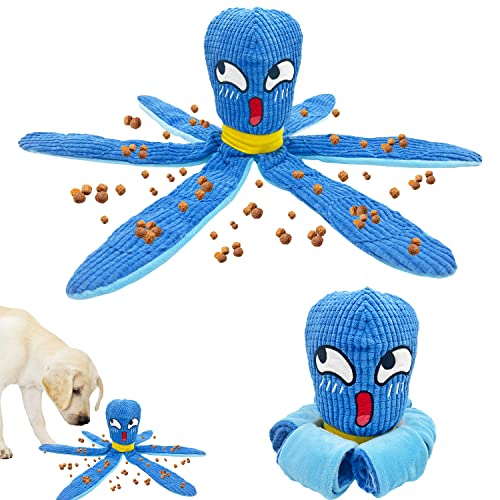 Intelligenzspielzeug für Hunde,Schnüffelspielzeug Hund,Hundespielzeug Schnupftabak,Quietschend Welpenspielzeug,Interaktives Hundespielzeug,Puzzle Toys for Dogs,Oktopus Interaktives Hundespielzeug von Sunshine smile