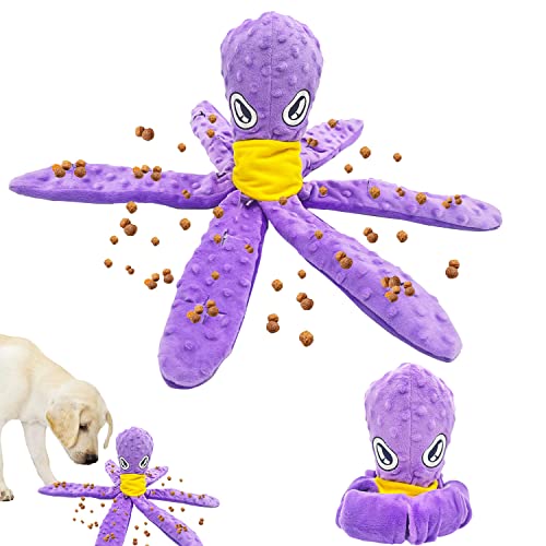 Intelligenzspielzeug für Hunde,Schnüffelspielzeug Hund,Hundespielzeug Schnupftabak,Quietschend Welpenspielzeug,Interaktives Hundespielzeug,Puzzle Toys for Dogs,Oktopus Interaktives Hundespielzeug von Sunshine smile