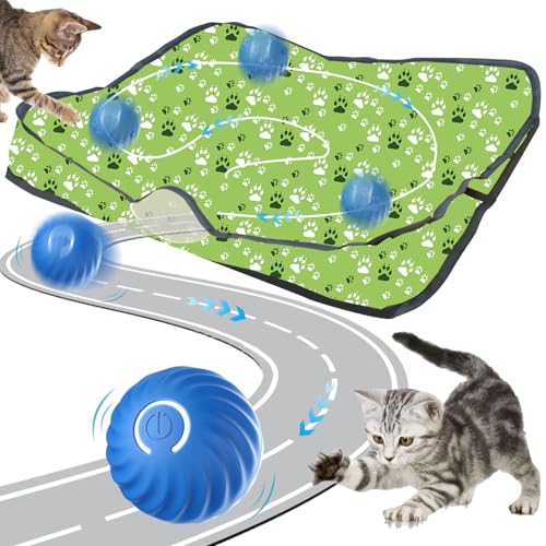 Interaktives Katzenspielzeug Matte,2 in 1 Simuliertes Interaktives Jagd Katzenspielzeug,Interactive Cat Toys,Interaktive Trainingsmatte Katzen,Interaktives Spielzeug für Katzen Trainingsmatte von Sunshine smile