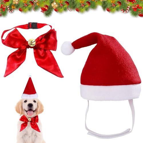 Katzen Hunde Weihnachtskostüm,Hunde Weihnachtsmann-Mütze,Haustier Kostüm Weihnachten,Haustier Weihnachtskostüm Weihnachts,Haustier Weihnachts Outfit,Haustier Kleidung Weihnachtsmütze von Sunshine smile