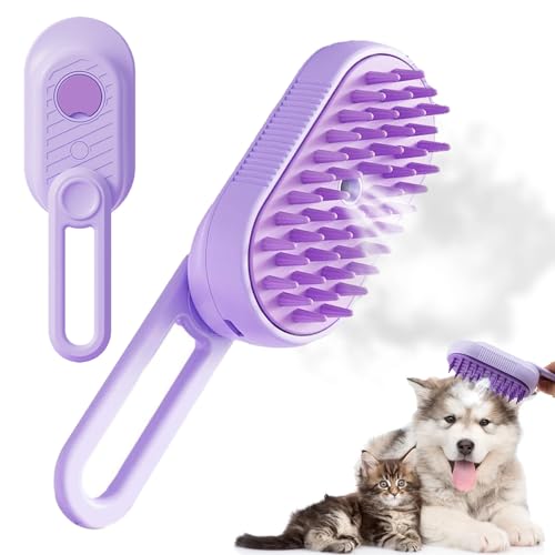 Katzenbürste mit Dampf,Steamy Cat Brush,Selbstreinigender Sprühkamm,Steamy Pet Brush Dog Cat,Katzen Hund Haustier Spray Kamm,Wasser DampfbüRste Katzenkamm,Dampfbürste für Katze und Hund von Sunshine smile