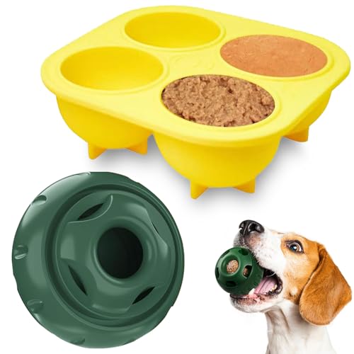 Schleckball für Hunde,Pupsicle Hunde Kauspielzeug, Pupsicle Hundespielzeug Langlebiges Leckerli,Schleckball Hunde,Futterball für Hunde,Leckerli Spielzeug Wiederverwendbares von Sunshine smile