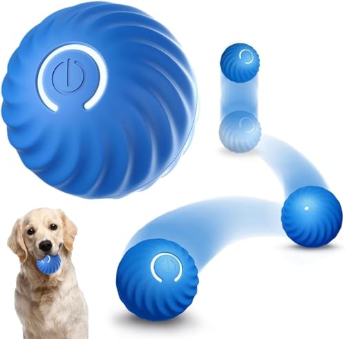 Sunshine smile Selbstrollender Ball Hund,Ball Interaktives Hundespielzeug Ball,Wicked Ball Hund,Interaktives Hundespielzeug Ball,Interaktives Hunde Ball Spielzeug für langeweile drinnen draußen von Sunshine smile