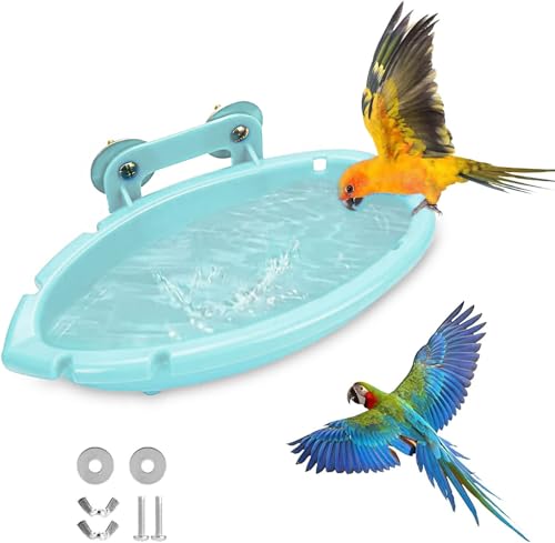 Sunshine smile Vogelbad käfg,Vogelbadewanne für käfig,Vogel badewanne,Papagei bad,Badewanne Vogel,Vogel badewanne,Hängende Vogelbadewanne,Badewanne für wellensittiche von Sunshine smile