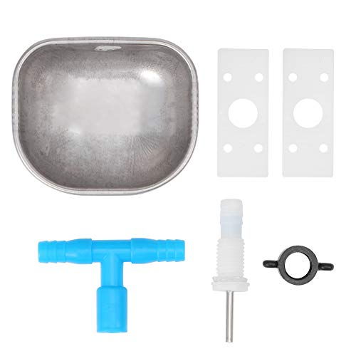 Sunydog Verstellbarer T-Anschluss, Edelstahl-Tränke, Nippelschale, Bauernhof-Zubehör, mit Ventilstange aus Edelstahl 304 und Silikon-Dichtungsring, Robust und Langlebig von Sunydog