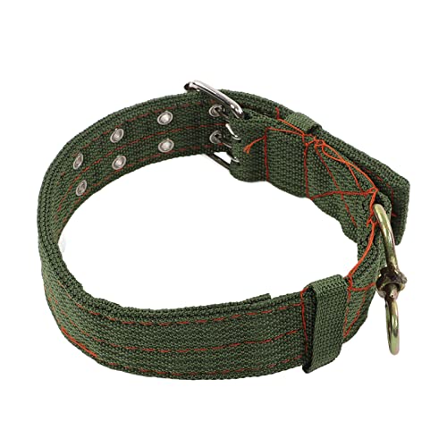 Zweireihiges Ziegenhalsband aus Canvas-Metall mit Schnalle, Dickes Halsband mit Kuhziege, Hergestellt aus Canvas- und Metallmaterialien, Dick und Langlebig, für (Klein) von Sunydog