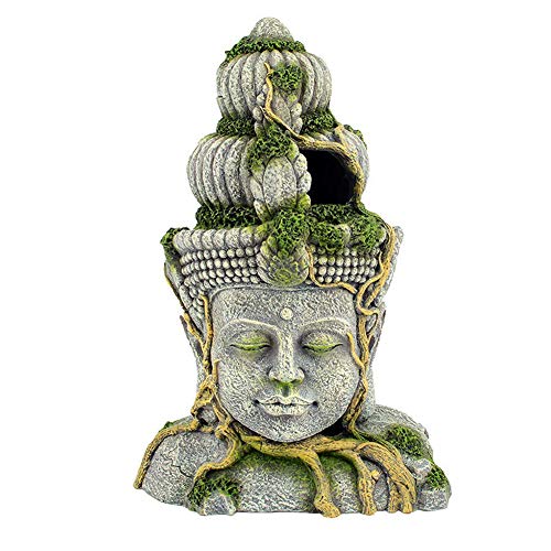 sunyiny Aquarium Dekorationen Buddha Kopf Aquarium Decor Ornament Fisch Tank, one size, Buddha von Sunyiny