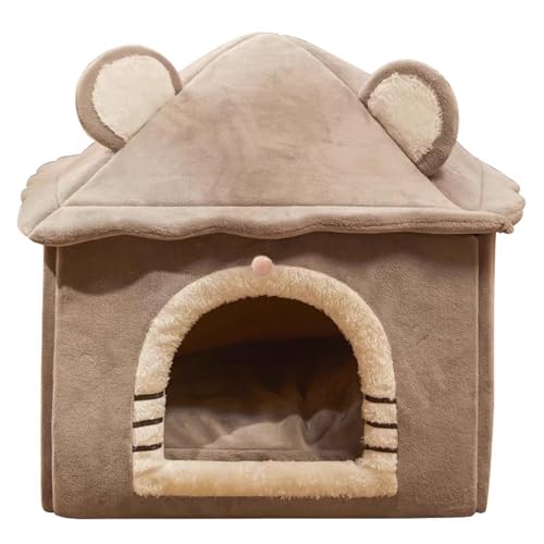 Sunyongfly Haustier-Schlafbetten Komfortables Katzenschlafzelt Haustierhaus Höhle Geeignet für kleine, mittelgroße Hunde und Katzen(20in) von Sunyongfly