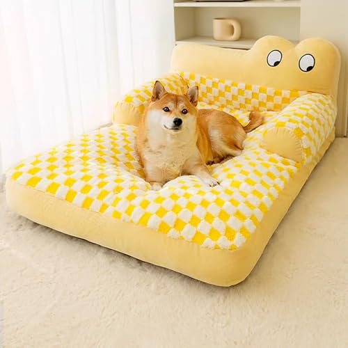 Sunyongfly Hundebetten für große Hunde Betten für große Hunde Waschbares Hundebett mit gefüttertem, abnehmbarem Bezug, extra großes Hundebett Sofa(100X75X40cm(39.3X29.5X15.7in)) von Sunyongfly