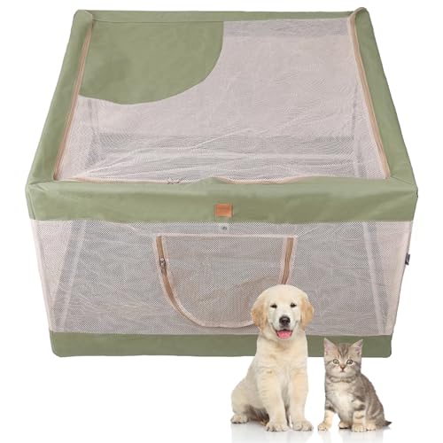 Sunyongfly Tragbarer Haustierstall Katzenstall Haustier-Zelt Geeignet für mittelgroße/große Hunde für den Innenbereich im Freien Reisen Camping-Utensilien(95cm/37.4in) von Sunyongfly